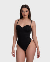 Bustier Corset Bodysuit - Black